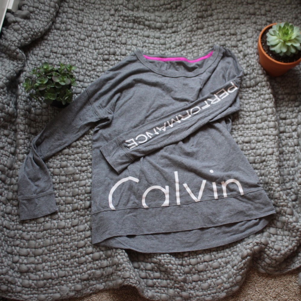 calvin klein performance long sleeve shirt
